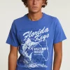 Sale River Woods Normal fit basic T-shirt korte mouwen hamptons blue mix -