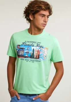 Hot River Woods Normal fit basic T-shirt korte mouwen mojito -
