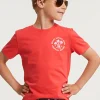 New River Woods Normal fit basic T-shirt korte mouwen cornell red -