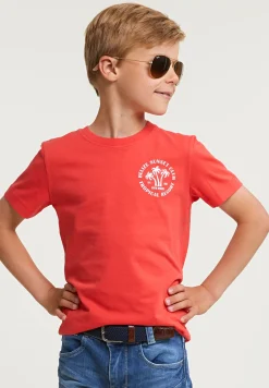 New River Woods Normal fit basic T-shirt korte mouwen cornell red -