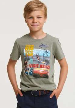 Online River Woods Normal fit basic T-shirt korte mouwen safari mix -