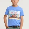 Best River Woods Normal fit basic T-shirt korte mouwen carribean blue -