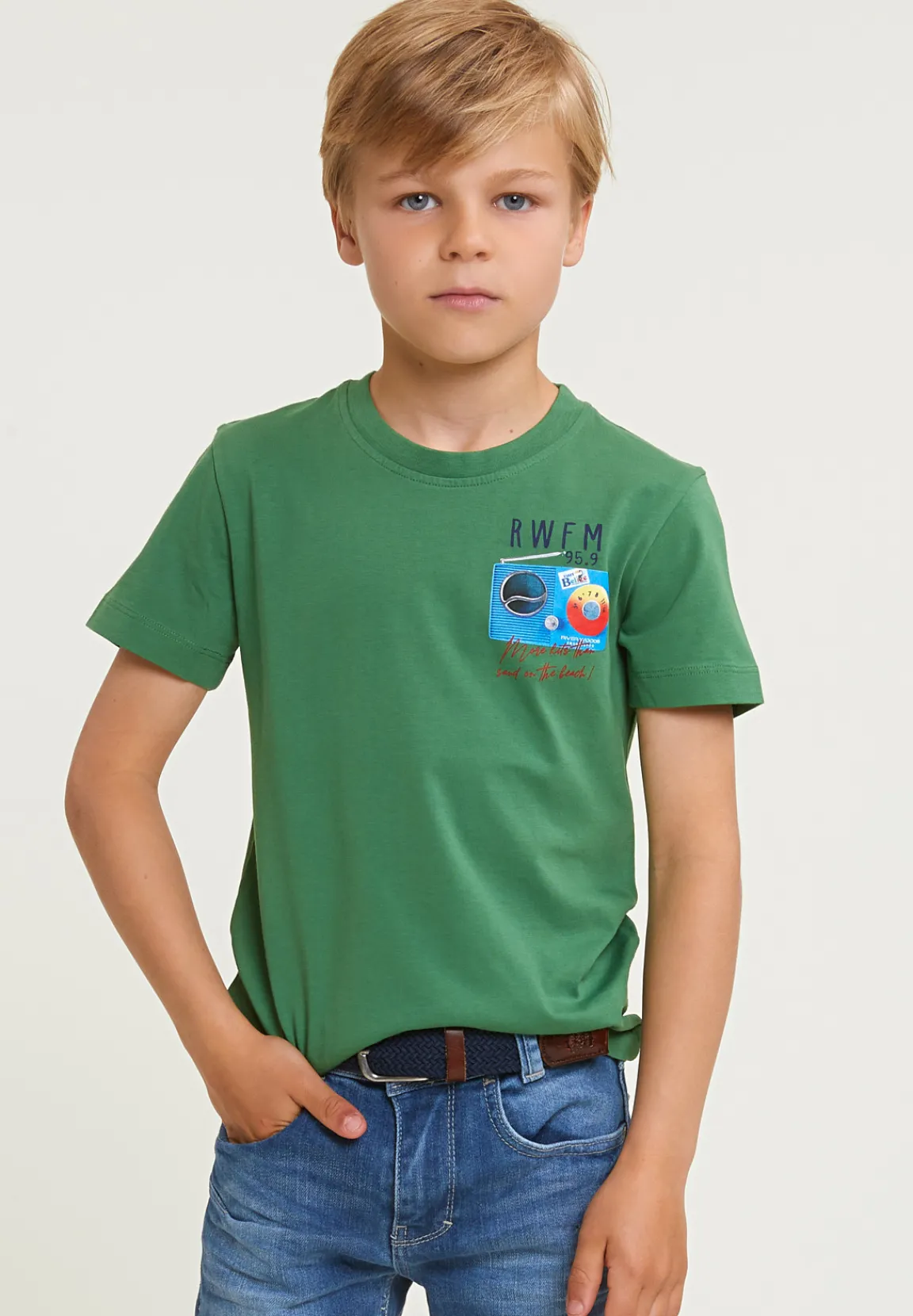 New River Woods Normal fit basic T-shirt korte mouwen belize green -