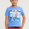 Sale River Woods Normal fit basic T-shirt korte mouwen sky -