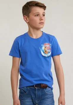Best River Woods Normal fit basic T-shirt korte mouwen evening blue -