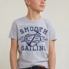 Outlet River Woods Normal fit basic T-shirt korte mouwen oyster mix -