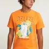 Hot River Woods Normal fit basic T-shirt korte mouwen electric orange -