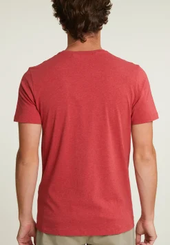 Clearance River Woods Normal fit basic T-shirt korte mouwen scarlet mix -