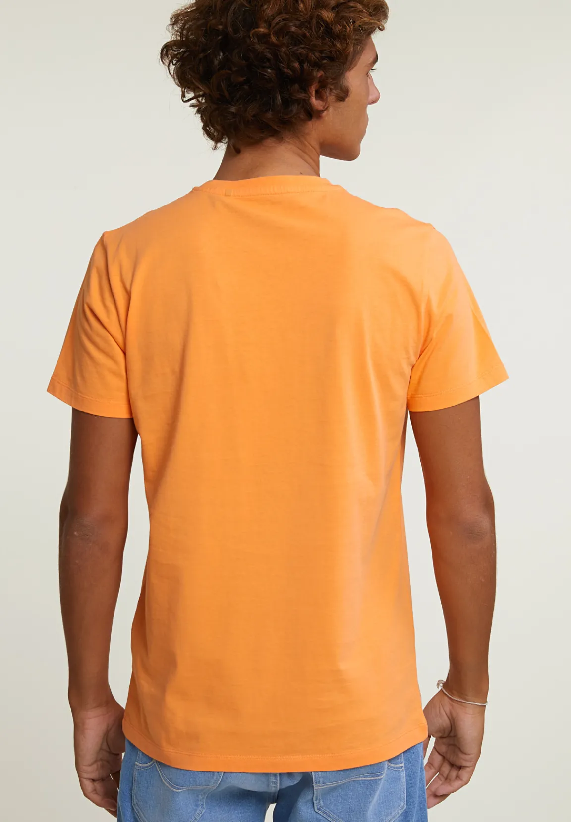 Discount River Woods Normal fit basic T-shirt korte mouwen peach -