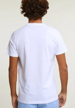 Discount River Woods Normal fit basic T-shirt korte mouwen wit -