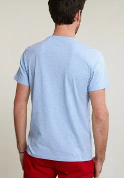 Fashion River Woods Normal fit basic T-shirt korte mouwen sky mix -