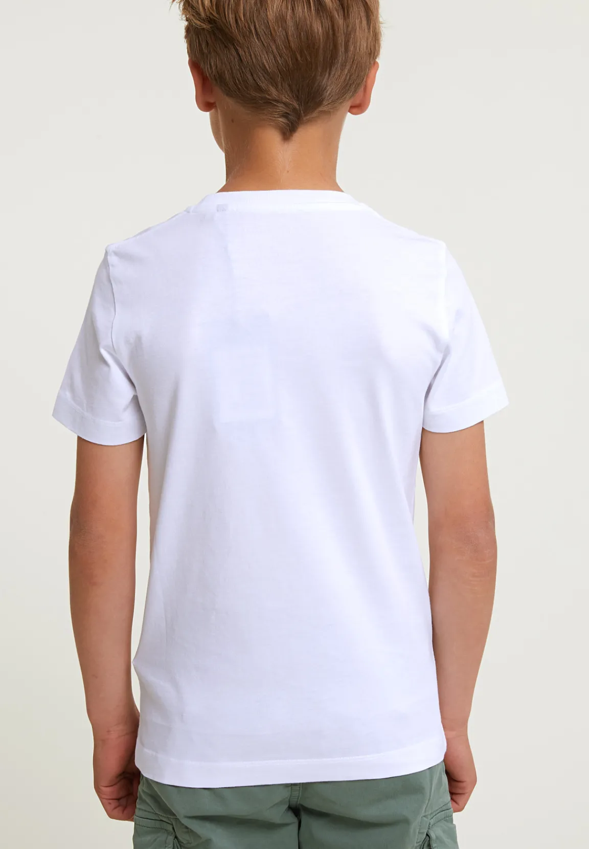 Hot River Woods Normal fit basic T-shirt korte mouwen wit -