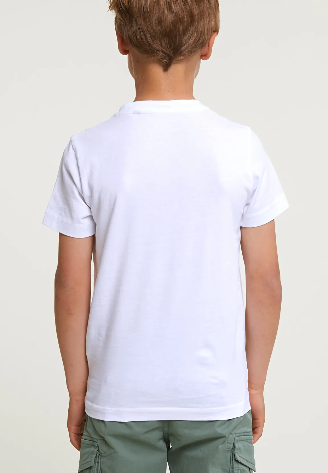New River Woods Normal fit basic T-shirt korte mouwen wit -