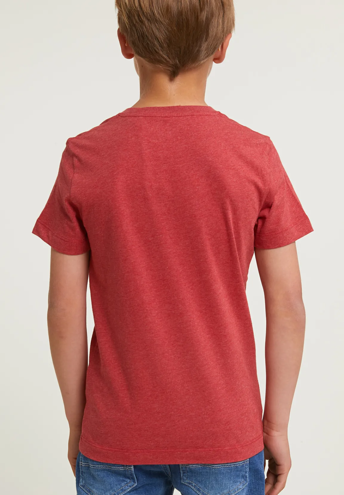 Hot River Woods Normal fit basic T-shirt korte mouwen scarlet mix -