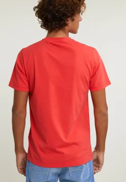 Best River Woods Normal fit basic T-shirt korte mouwen cornell red -