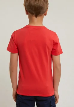 Clearance River Woods Normal fit basic T-shirt korte mouwen cornell red -