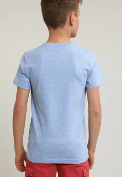 Hot River Woods Normal fit basic T-shirt korte mouwen sky mix -