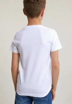 New River Woods Normal fit basic T-shirt korte mouwen wit -