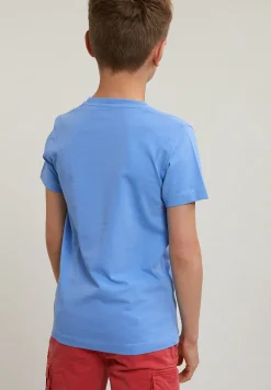 Hot River Woods Normal fit basic T-shirt korte mouwen sky -