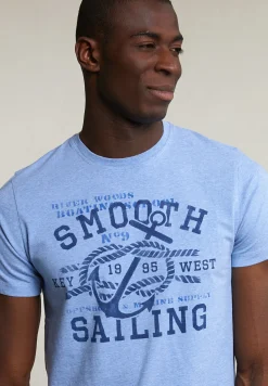 Sale River Woods Normal fit basic T-shirt korte mouwen seashore mix -