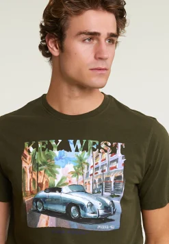 Sale River Woods Normal fit basic T-shirt korte mouwen forest mix -
