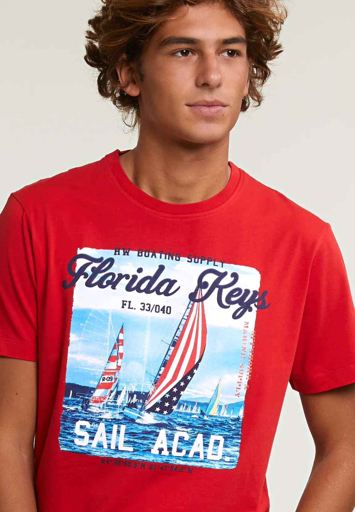 Fashion River Woods Normal fit basic T-shirt korte mouwen harvard red -