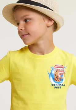 Outlet River Woods Normal fit basic T-shirt korte mouwen lemonade -