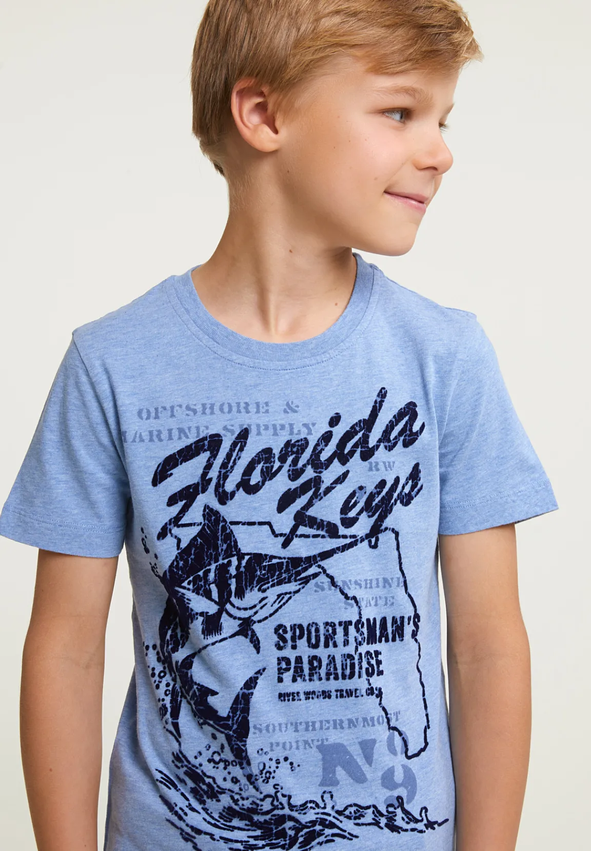 New River Woods Normal fit basic T-shirt korte mouwen seashore mix -