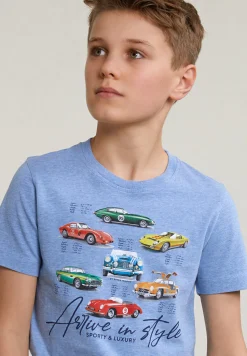 Clearance River Woods Normal fit basic T-shirt korte mouwen seashore mix -