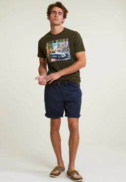Sale River Woods Normal fit basic T-shirt korte mouwen forest mix -