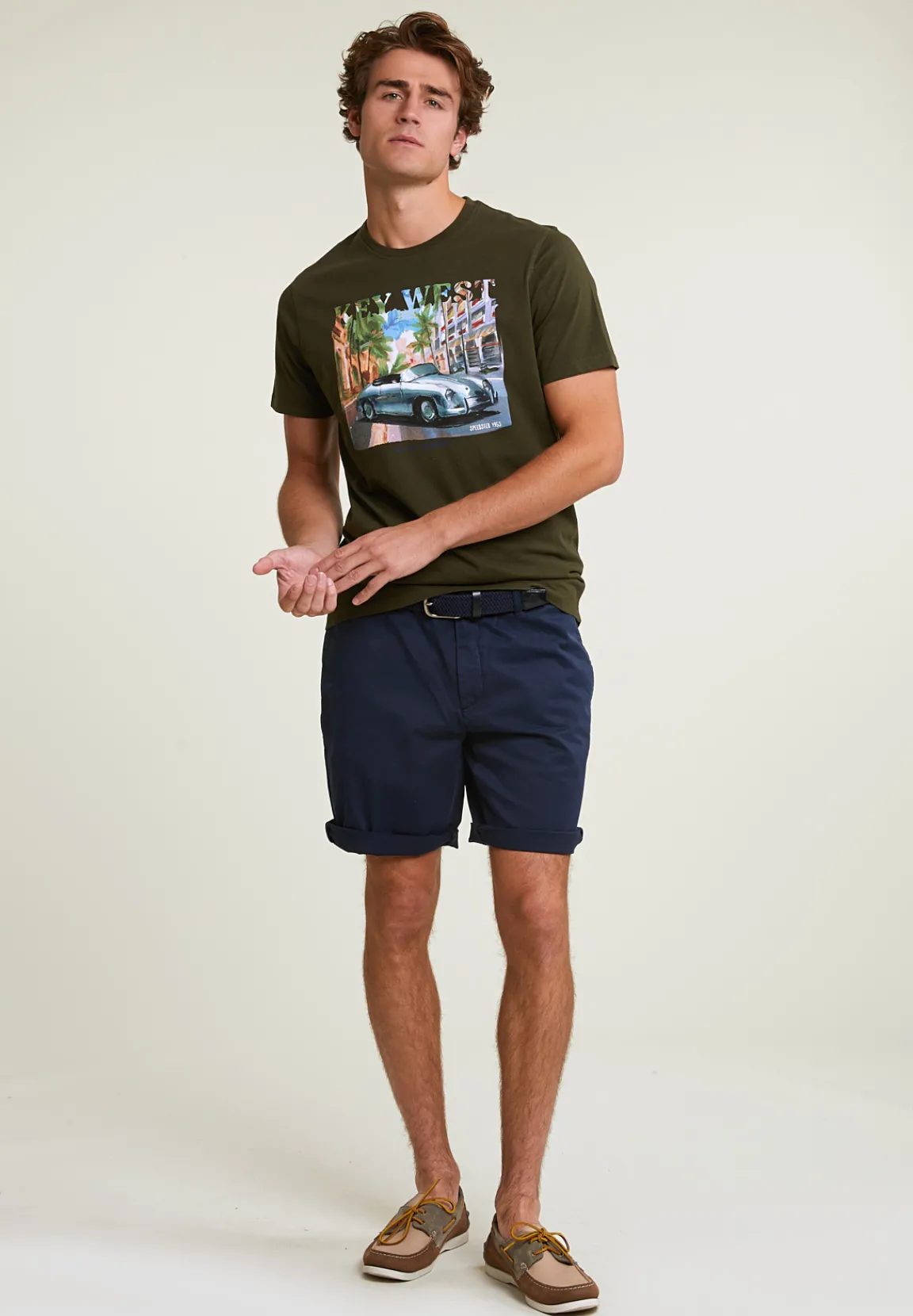 Sale River Woods Normal fit basic T-shirt korte mouwen forest mix -