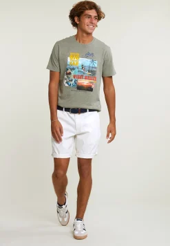 Hot River Woods Normal fit basic T-shirt korte mouwen safari mix -