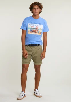 Sale River Woods Normal fit basic T-shirt korte mouwen sky -