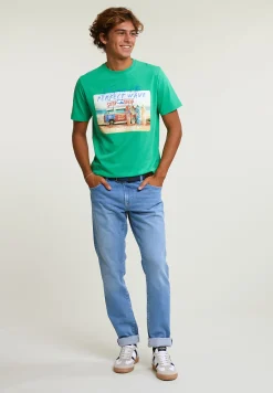 Best River Woods Normal fit basic T-shirt korte mouwen apple -