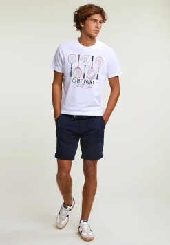 Fashion River Woods Normal fit basic T-shirt korte mouwen wit -