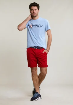 Fashion River Woods Normal fit basic T-shirt korte mouwen sky mix -