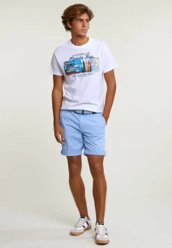 Outlet River Woods Normal fit basic T-shirt korte mouwen white -