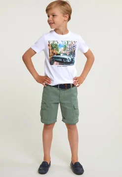New River Woods Normal fit basic T-shirt korte mouwen wit -