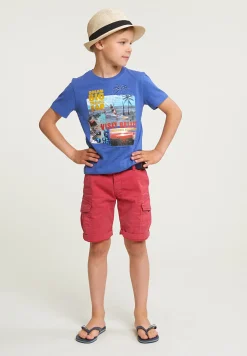 Outlet River Woods Normal fit basic T-shirt korte mouwen hamptons blue mix -