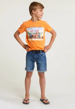 Clearance River Woods Normal fit basic T-shirt korte mouwen peach -