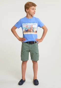Best River Woods Normal fit basic T-shirt korte mouwen carribean blue -