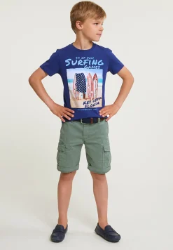 Online River Woods Normal fit basic T-shirt korte mouwen royal blue -
