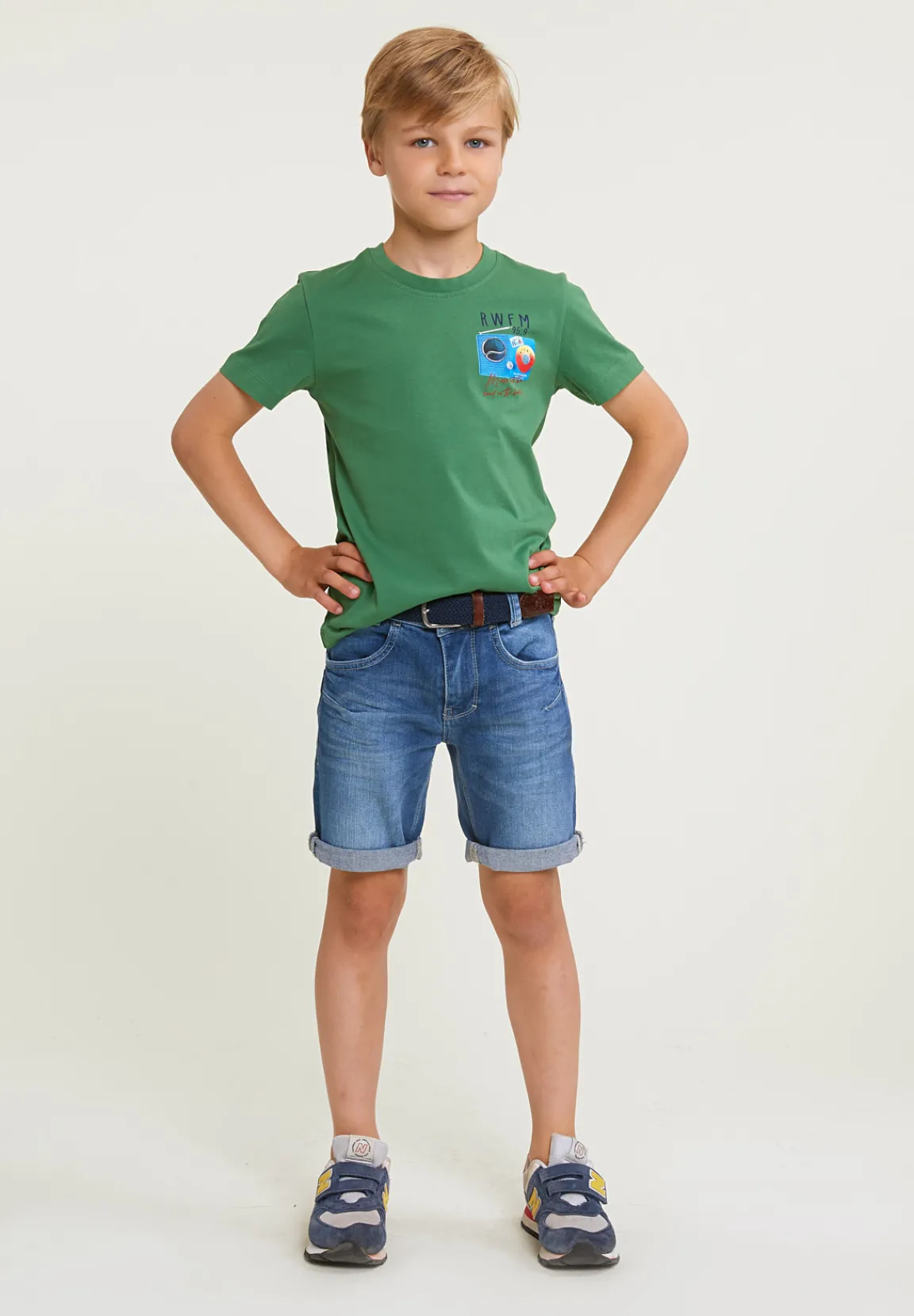 New River Woods Normal fit basic T-shirt korte mouwen belize green -