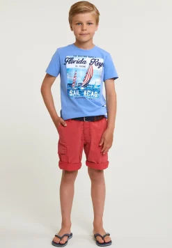 Sale River Woods Normal fit basic T-shirt korte mouwen sky -