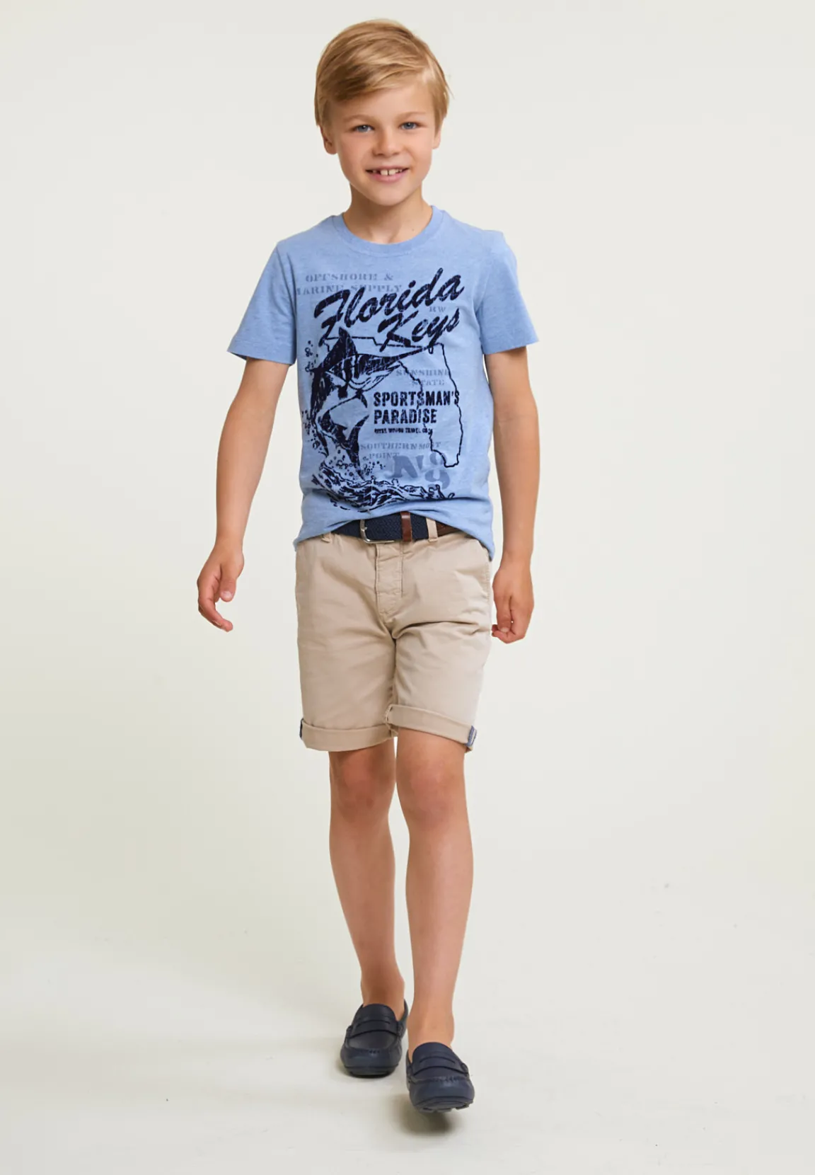 New River Woods Normal fit basic T-shirt korte mouwen seashore mix -