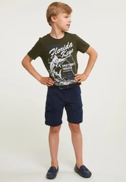 Online River Woods Normal fit basic T-shirt korte mouwen forest mix -