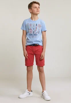 Hot River Woods Normal fit basic T-shirt korte mouwen sky mix -