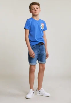 Best River Woods Normal fit basic T-shirt korte mouwen evening blue -