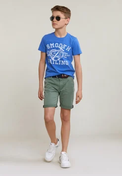 New River Woods Normal fit basic T-shirt korte mouwen evening blue -