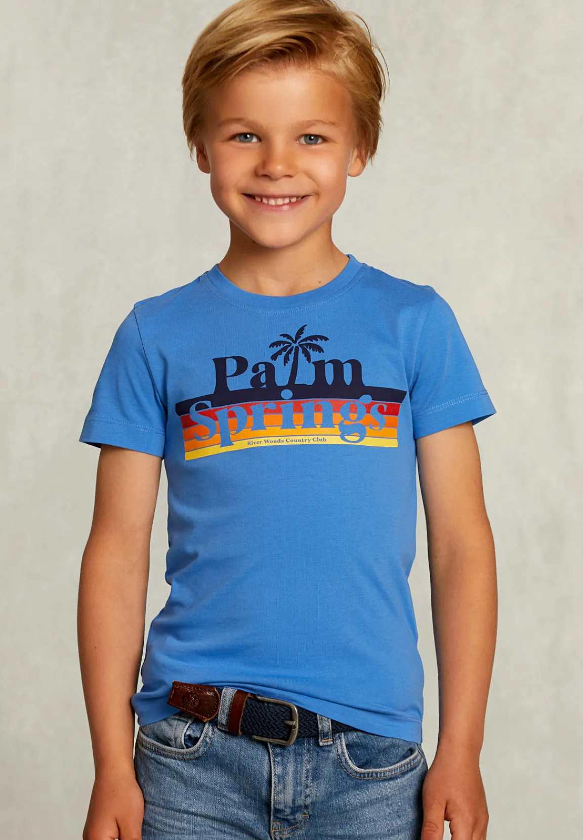Clearance River Woods Normal fit basic T-shirt ocean -